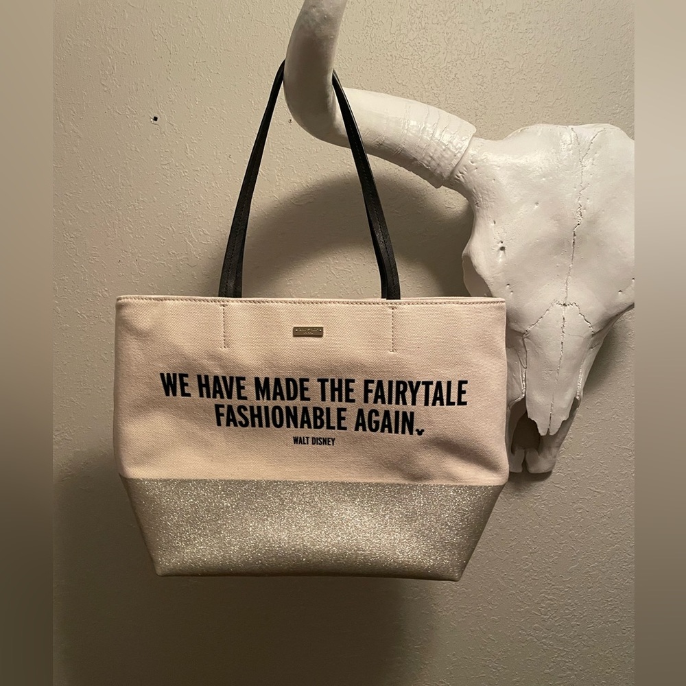 ✨HOST PICK✨ RARE Kate Spade x Disney Fairytale Large Canvas Tote with Sparkles